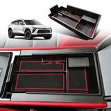 BestEvMod Chevy Blazer EV 2023 2024 ile Uyumlu Orta Konsol Düzenleyici Tepsi İç Mekan Aksesuarları Kolçak Saklama Kutusu ABS Malzeme PVC Trim ve Çıkarılabilir Bozuk Para Tutucu (Kırmızı)