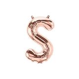BestHere S Harfli Rose Gold Balon 100 Cm Folyo Balon
