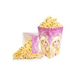 Bestie 8 Adet Barbie Mısır Kutusu, Barbie Doğum Günü Konsept Set Süsleri Popcorn, Cips Kutusu