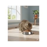 Bestie Kaymaz Taban Paslanmaz Metal Kedi Köpek Mama ve Su Kabı - 22 cm