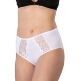 Bestin Kadın Beyaz Modal Cotton Dantelli Bato Yüksek Bel Külot, M, SLC1445MI-869SCN0015681