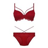 Bestin Kadın Bordo Desteksiz Bralet Sütyen Külot Takım, 85B, DS4618NX-89D0018320001