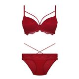 Bestin Kadın Bordo Desteksiz Bralet Sütyen Külot Takım, 90B, DS4618NX-89D0018319992