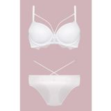 Bestin Kadın Ekru Desteksiz Bralet Sütyen Külot Takım, 85B, C4618NT-89D0018319733