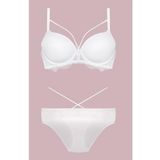 Bestin Kadın Ekru Desteksiz Bralet Sütyen Külot Takım, 90B, C4618NT-89D0018319735