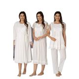Bestin Kadın Ekru Hamile Lohusa Sabahlıklı Gecelik Ve Pijama Takım, S, DS2050EF-19804IGP254688