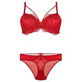Bestin Kadın Kırmızı Destekli Dantelli Sütyen Ve Külot Takım, 80B, S4485NT-86DS018319738