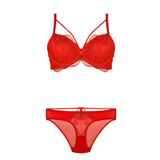 Bestin Kadın Kırmızı Destekli Dolgulu Sütyen Ve Slip Külot Takım, 90B, D4485NTX-89D0018320020