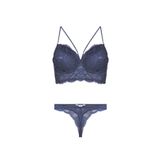 Bestin Kadın Lacivert Desteksiz Sütyen Ve Tanga Külot Takım, 90B, DT4330NT-89D0018319441