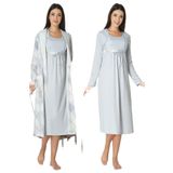 Bestin Kadın Mavi Hamile Lohusa Sabahlık Ve Gecelik Takım, M, C8085EF-86D0018319993