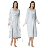 Bestin Kadın Mavi Hamile Lohusa Sabahlık Ve Gecelik Takım, XL, D8085EF-86D0018318487