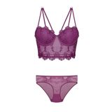 Bestin Kadın Mor Destekli Bralet Sütyen Külot Takım, 75B, DW4491NT-89D0018319746