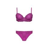 Bestin Kadın Mor Destekli Push Up Dantelli Sütyen Külot Takım, 85B, C4487NT1-89D0018319981