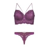 Bestin Kadın Mor Desteksiz Bralet Sütyen Ve Tanga Külot Takım, 85B, DT4330NT-89D0018320970
