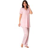 Bestin Kadın Pembe Hamile Lohusa Kısa Kollu Pijama Takımı, S, DS8022EF-869DST0011133
