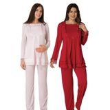 Bestin Kadın Pembe Hamile Lohusa Pijama Takımı, S, DT2015EF-19804IGP252103