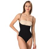 Bestin Kadın Siyah Lohusa Göğüsü Açık Slip Body Korse, L, SC2073MI-869SL00020249