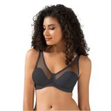 Bestin Kadın Siyah Tül Detaylı Soft Yumuşak Kap Balenli Toparlayıcı Sütyen, 100B, CT9200LJ-89D0018321601
