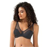 Bestin Kadın Siyah Tül Detaylı Soft Yumuşak Kap Balenli Toparlayıcı Sütyen, 95C, CT9200LJ-89D0018321316
