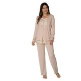 Bestin Kadın Vizon Hamile Lohusa Pijama Takımı, M, DT3045EF-19804IGP252218