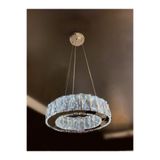 bestof tasarım Modern Krom Sarkıt Kristal Taşlı Power Led 3 Renk Avize
