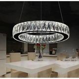 bestof tasarım Modern Krom Sarkıt Kristal Taşlı Power LED Kumandalı 3 Renk Avize - Siyah - 1
