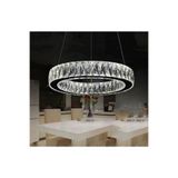 bestof tasarım Modern Krom Sarkıt Kristal Taşlı Power Led Kumandalı 3 Renk Avize