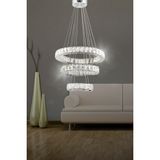 bestof tasarım Zilla 3'lü Modern Sarkıt Kristal Taşlı LED Avize - 3 Renk Kumandalı - ( Beyaz - Sarı - Gün Işığı ) - Siyah - 1