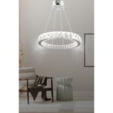 bestof tasarım Zilla Tekli Modern Sarkıt Kristal Taşlı LED Avize - 3 Renk Kumandalı-(Beyaz - Sarı - Gün Işığı)40 cm - Siyah - 1