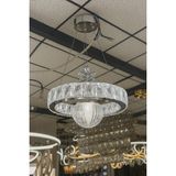 Bestof Tek Top Taşlı LED Avize - Krom