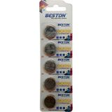 Beston 5'li CR2025 3V Lityum Para Pil - Oto Kumanda, Baskül ve Saat Pili