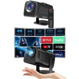 BESTONLY Projektör Siyah Android Taşınabilir Sinema Projeksiyon Wifi Destekli En Güncel Sürüm Akıl
