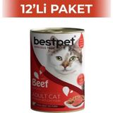 Bestpet 12x400 gr Kuzulu Jöleli Yetişkin Konserve Kedi Maması
