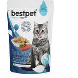 Bestpet 6x85 gr Adult Jelly Pouch Ton ve Sardalyalı Kedi Maması
