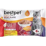 Bestpet 6x85 gr Etli Çeşitler Ecopack Yetişkin Konserve Kedi Maması