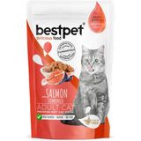 Bestpet 85 gr x 24 Adet Yetişkin Kediler Için, Tahılsız, Jöle Içinde Somon Parça Etli Yaş Mama Dpmah
