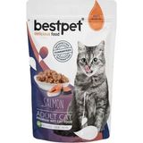 Bestpet 85x12 gr Adult Jelly Pouch Somonlu Kedi Maması