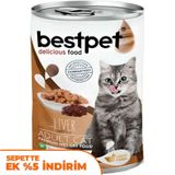 Bestpet Ciğerli Parça Etli ve Soslu 400 gr Yetişkin Kedi Konservesi