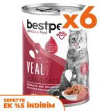 Bestpet Gravy Parça Dana Etli 6x400 gr Kedi Konservesi