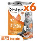 Bestpet Gravy Sterilised 6x400 gr Parça Somonlu Kısırlaştırılmış Kedi Konservesi