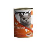 BestPet Konserve Maması, Soslu ve Parça Tavuk Etli, Yarı Nemli, Yüksek Sindirilebilir Protein, Yağlar ve Besinsel Maddeler, Yavru Kedi, 400 Gr