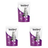 Bestpet Mix Yetişkin Kediler İçin Tavuk Etli, Kuzu Etli Ve Balıklı Kuru Mama, 1 kg (3 paketi)