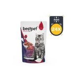 Bestpet Pouch Jelly Biftek Etli Kedi Yaş Maması 85 Gr 24 Adet