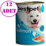 Bestpet Somon Balıklı 12x400 gr Yetişkin Köpek Konservesi