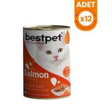 Bestpet Somon Yetişkin Konservesi 12x400 gr Kedi Maması