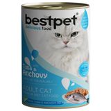 Bestpet Tuna Anchovy Ton Balıklı ve Hamsili Konserve Yetişkinler İçin 400 gr Kedi Maması