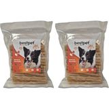 Bestpet Twisted Stick Naturals,%100 Doğal Deri Burgu Köpek Ödül Çubuğu 350 gr (2 paketi)