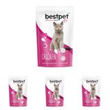 Bestpet Yavru Kediler İçin, Tavuk Etli Ve Pirinçli Kuru Mama, 1 kg (4 paketi)