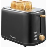 Bestron Black-Wood 800W Ikili Lüks Ekmek Kızartma Makinesi - Siyah