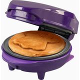 Bestron Ghost Mini Waffle Makinesi 10 cm 550 W - Mor